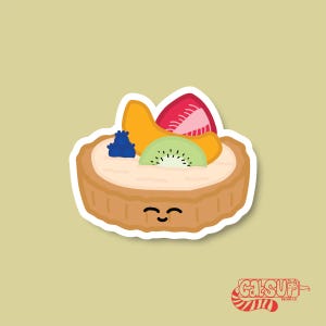 Niedliche Aufkleber Hand gezeichnet Frische Obst-Törtchen Französisch Frankreich Aufkleber Vinyl-Aufkleber Laptop Aufkleber Telefon-Aufkleber Kawaii Aufkleber Wasserdichter Aufkleber