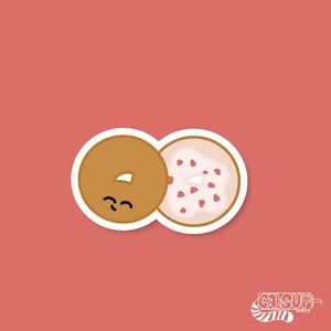 Cute stickers Hand Drawn Bagel Sticker Vinyl stickers Laptop sticker Phone stickers Kawaii stickers Waterproof stickers