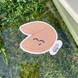 Cute stickers Hand Drawn Fortune Cookie Sticker Vinyl stickers Laptop sticker Phone stickers Kawaii stickers Waterproof stickers