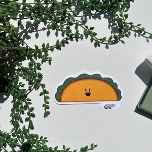 Süße Aufkleber Handgezeichnete Taco Aufkleber Vinyl Aufkleber Laptop Aufkleber Telefon Aufkleber Kawaii Aufkleber Wasserdichte Aufkleber