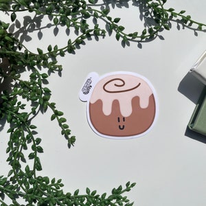 Süße Aufkleber Hand gezeichnete Zimtrolle Aufkleber Vinyl-Aufkleber Laptop Aufkleber Telefon-Aufkleber Kawaii-Aufkleber Wasserfeste Aufkleber