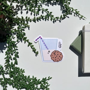 Cute stickers Hand Drawn Milk and Cookies Sticker Vinyl stickers Laptop sticker Phone stickers Kawaii stickers Waterproof stickers