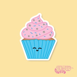 Cute Stickers Hand Drawn Vanilla Bean Cupcake Decadent Sticker Vinyl Sticker Laptop Sticker Phone Stickers Kawaii Sticker Waterproof Sticker