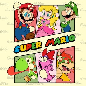 Super Mario PNG, Super Mario Family, Super Mario Friends, Super Mario Groups, Diasy Png, Rosalina Png, Super Mario Bros PNG Téléchargement instantané