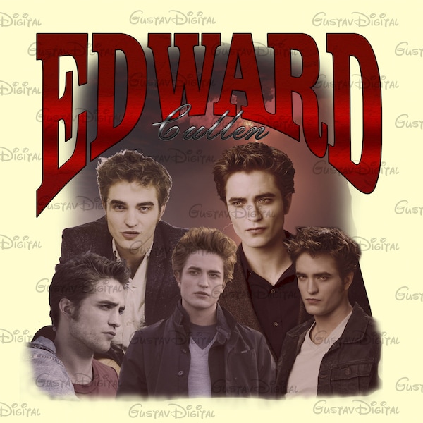 Edward, Edward PNG, Edward Vintage Digital, Retro 90's Fans Homage Digital, Instant Fast Download, Quality PNG, Robert Pattinson, Robert PNG