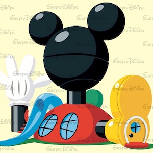 Mickey Mouse House, Mickey Retro Png, Mickey Mouse Png, Descarga instantánea de calidad Png, Mickey Home, Descarga instantánea rápida, Mickey Mouse Digital