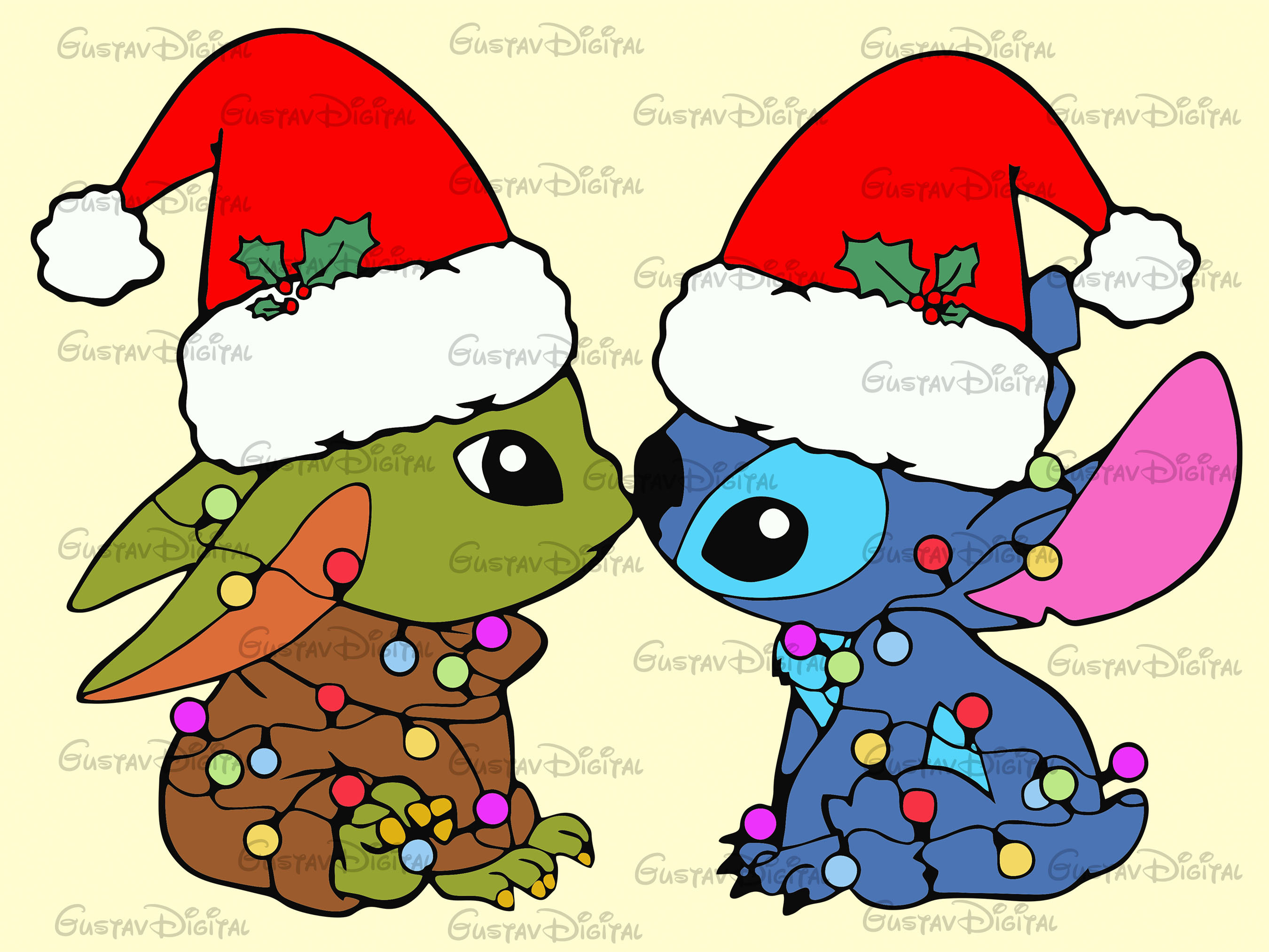Stitch and Yoda Png, Friends Digital,sweety Character Png,sweety Green
