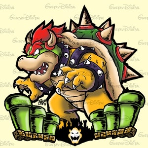 Bowser Png, Super Mario Family, Super Mario Bros, Quality Download, Instant Download, Bowser King's Throne Png File, Super Mario Bowser, Png
