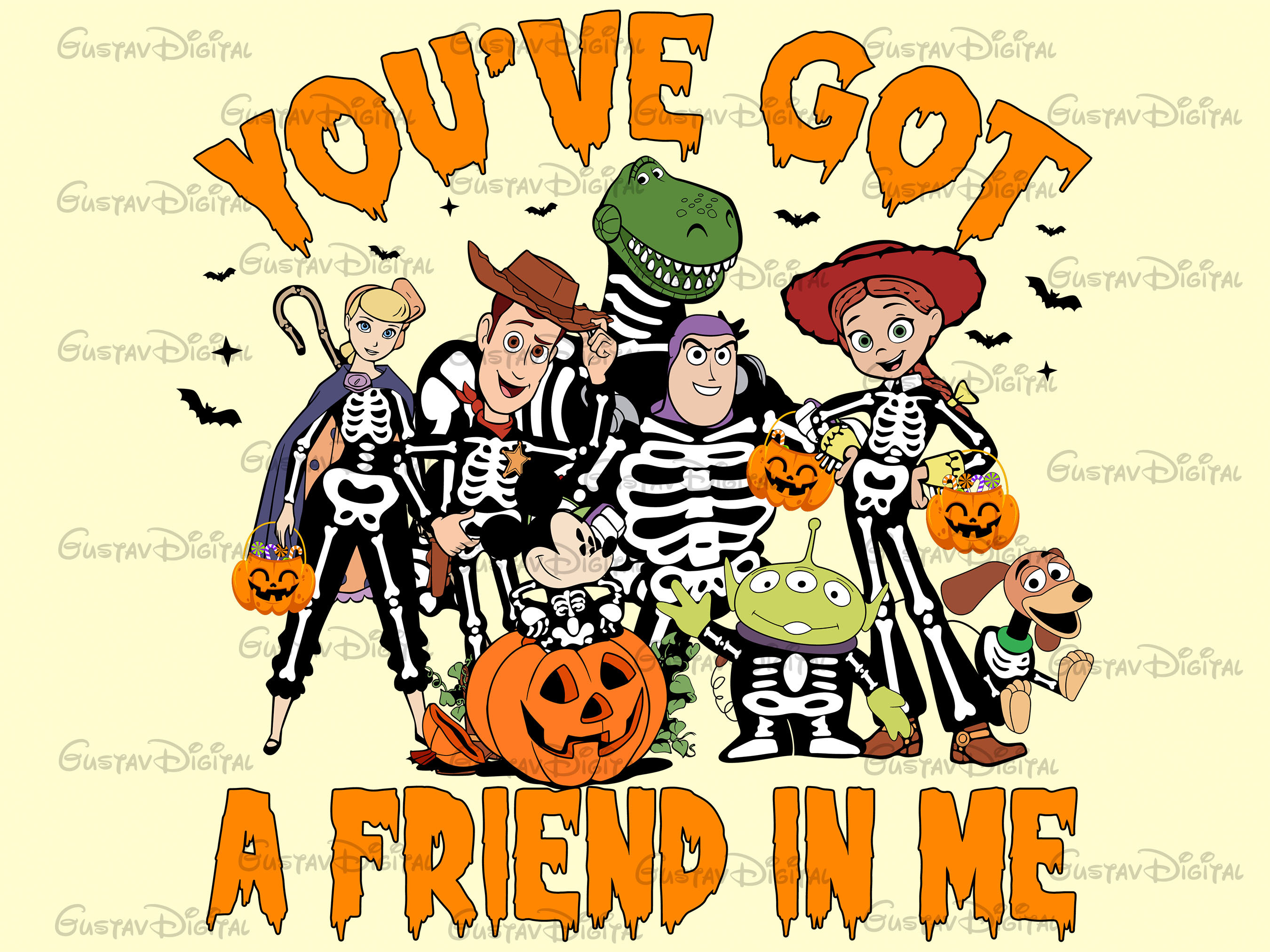 Toy Story PNG, Toy Story Family PNG, Toy Story and Mickey Mouse Family, You've Got A Friend in