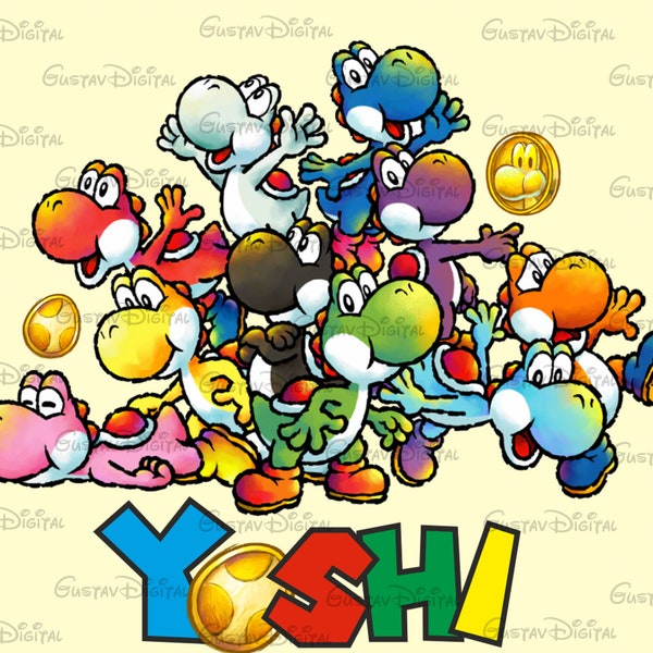 All Yoshi Golden Egg PNG, Mario Bros Party, Mario Car Games Kids, Kart Friends PNG, Super Mario Birthday PNG File, High Quality, Yoshi Png