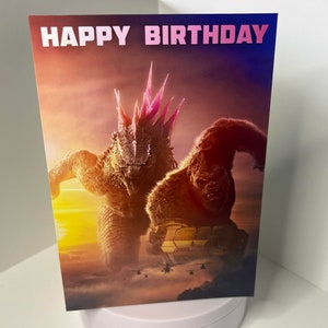 Carte d'anniversaire Godzilla X Kong