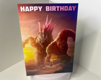 Godzilla X Kong Birthday Card