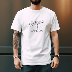 Classic &quot;Crux Crusher&quot; Climbing Tee, Climbing Gear Shirt, Gift for Climbers, Fitness and Gym Shirt, Funny Rock Climbing Shirt