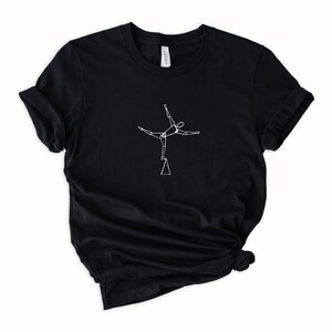 Original &quot;Balance&quot; Climbing Tee, Climbing Gear Shirt, Gift for Climbers, Fitness and Gym Shirt Funny Rock Climbing Shirt Stick Figure Design