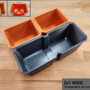 Ridgid 1.0 Pro Gear System Small Parts Bin (Oversized Replacement) 2x1 Bin (WIDE)