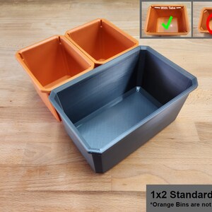 Ridgid 1.0 Pro Gear System Small Parts Bin (Oversized Replacement) 1x2 Bin