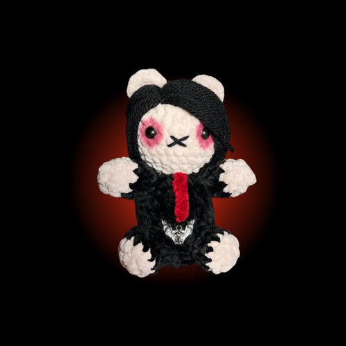 Mikey Teddy Bear - Alternative Band Inspired Crochet Bear - Etsy