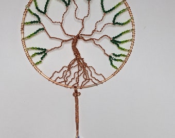 Green Tree of Life sun catcher