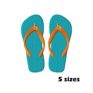 Flip Flop Embroidery Designs, Instant Download - 5 Sizes