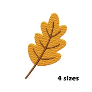 Oak Leaf Embroidery Design, Instant Download - 4 Sizes