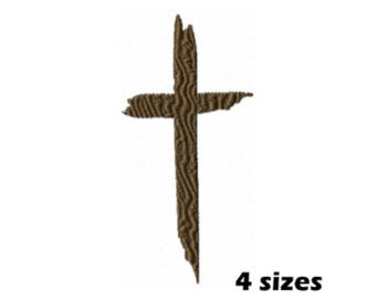 Rustic Cross Embroidery Designs, Instant Download - 4 Sizes