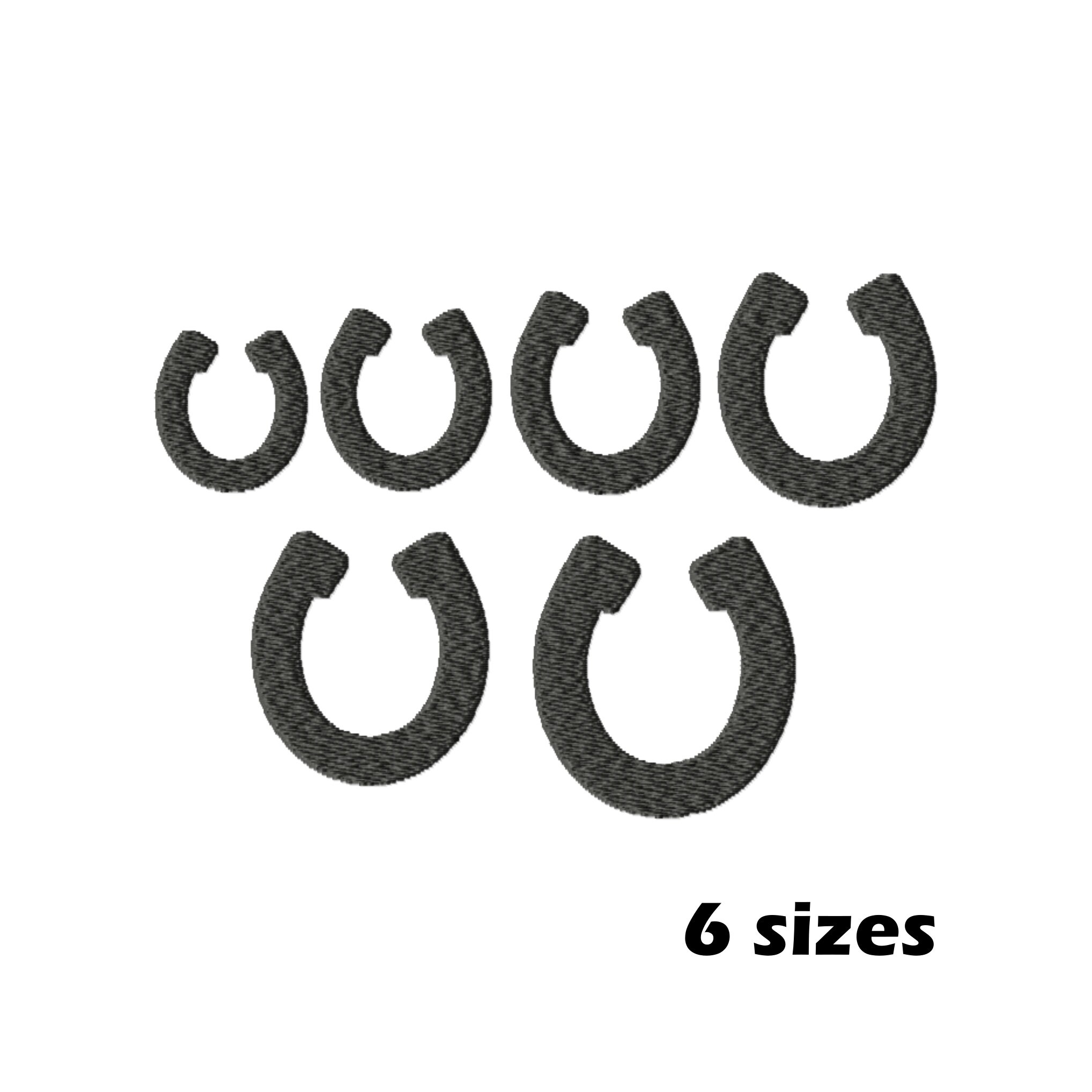 Horseshoe Embroidery Designs Instant Download 6 Sizes Etsy