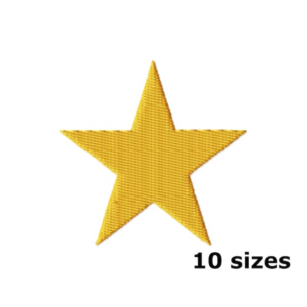 Mini Star Embroidery Designs, Instant Download - 10 Sizes