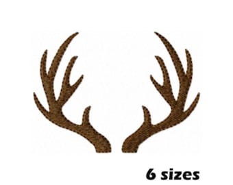 Deer Antlers Embroidery Designs, Instant Download - 6 Sizes