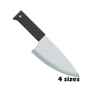 Chefs Knife Embroidery Designs, Instant Download - 4 Sizes