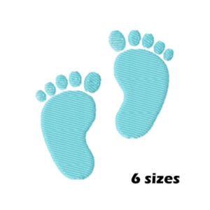 Mini Baby Füße Stickmuster, Instant Download - 6 Größen