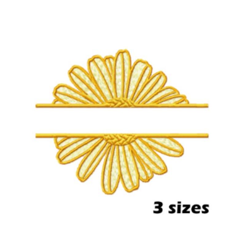 Split Monogram Daisy Daisy Split Monogram Embroidery Designs, Instant Download - 3 Sizes - Etsy