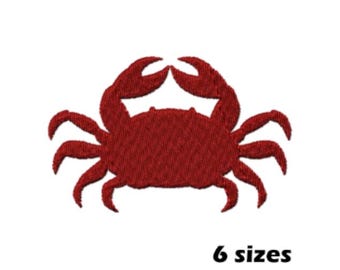 Mini Crab Embroidery Designs, Instant Download - 6 Sizes