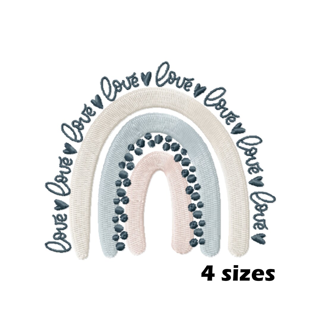 Rainbow Embroidery Designs, Instant Download 4 Sizes - Etsy
