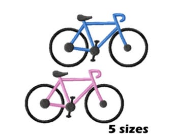 Bicycle Embroidery Designs, Instant Download - 5 Sizes