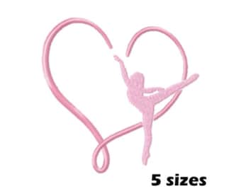Ballerina Embroidery Designs, Instant Download - 5 Sizes