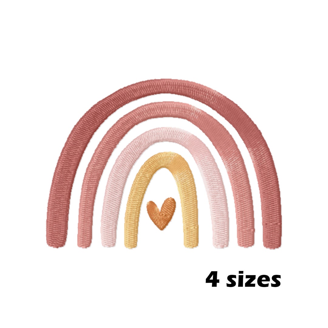 Boho Rainbow Embroidery Designs, Instant Download 4 Sizes - Etsy