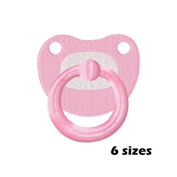 Baby Pacifier Embroidery Designs, Instant Download - 6 Sizes