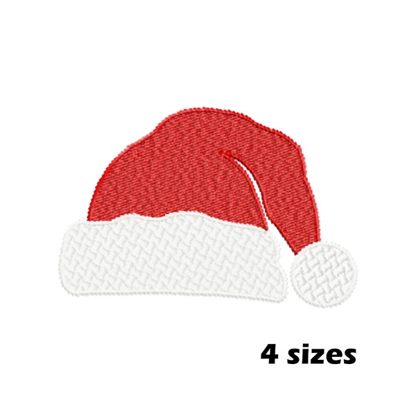 Santa Hat Embroidery Design, Instant Download - 4 Sizes