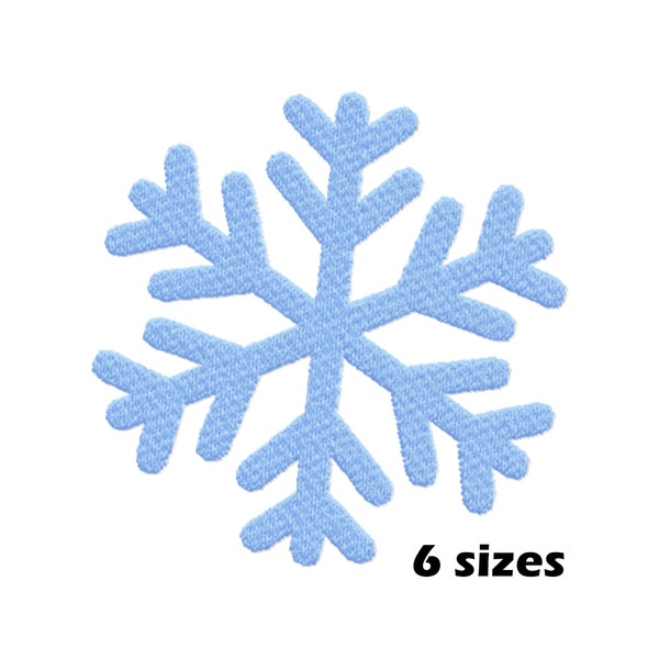 Snowflake Embroidery Design, Instant Download - 6 Sizes