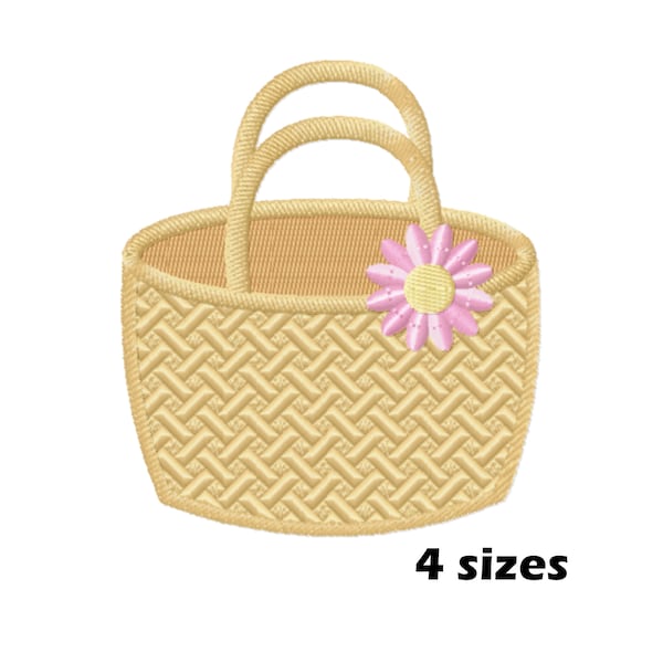 Basket Embroidery Designs, Instant Download - 4 Sizes