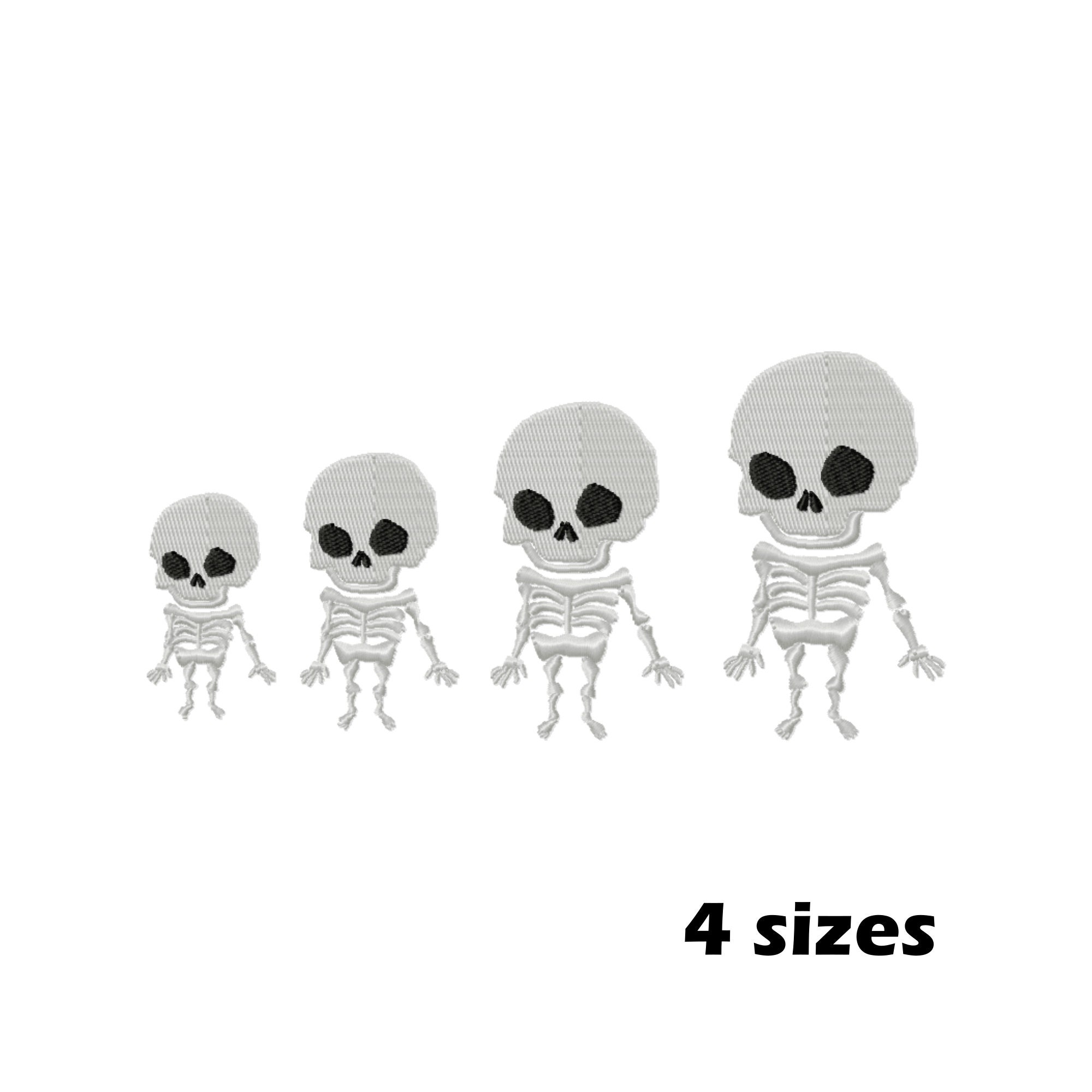 Skeleton Embroidery Designs, Instant Download - 4 Sizes - Etsy