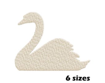 Swan Embroidery Designs, Instant Download - 6 Sizes