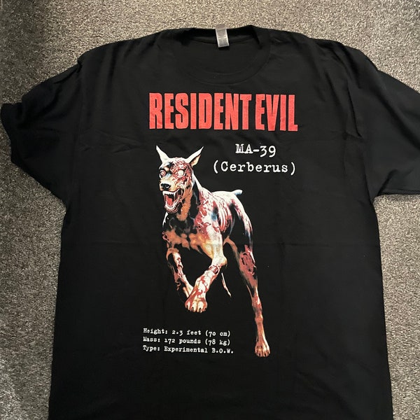 Resident Evil - Cerberus Zombie Dog T Shirt - Various Sizes Survival Horror PlayStation PS1