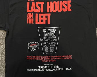 Last House on the Left - T shirt Video Nasty VHS Dpp 39 Various Sizes - Horror Movie