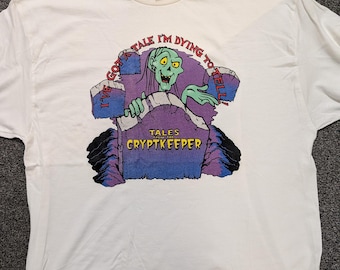 Camiseta "Contos do Túmulo do Guardião da Cripta" - Vários Tamanhos - Cripta de Desenho Animado de Terror