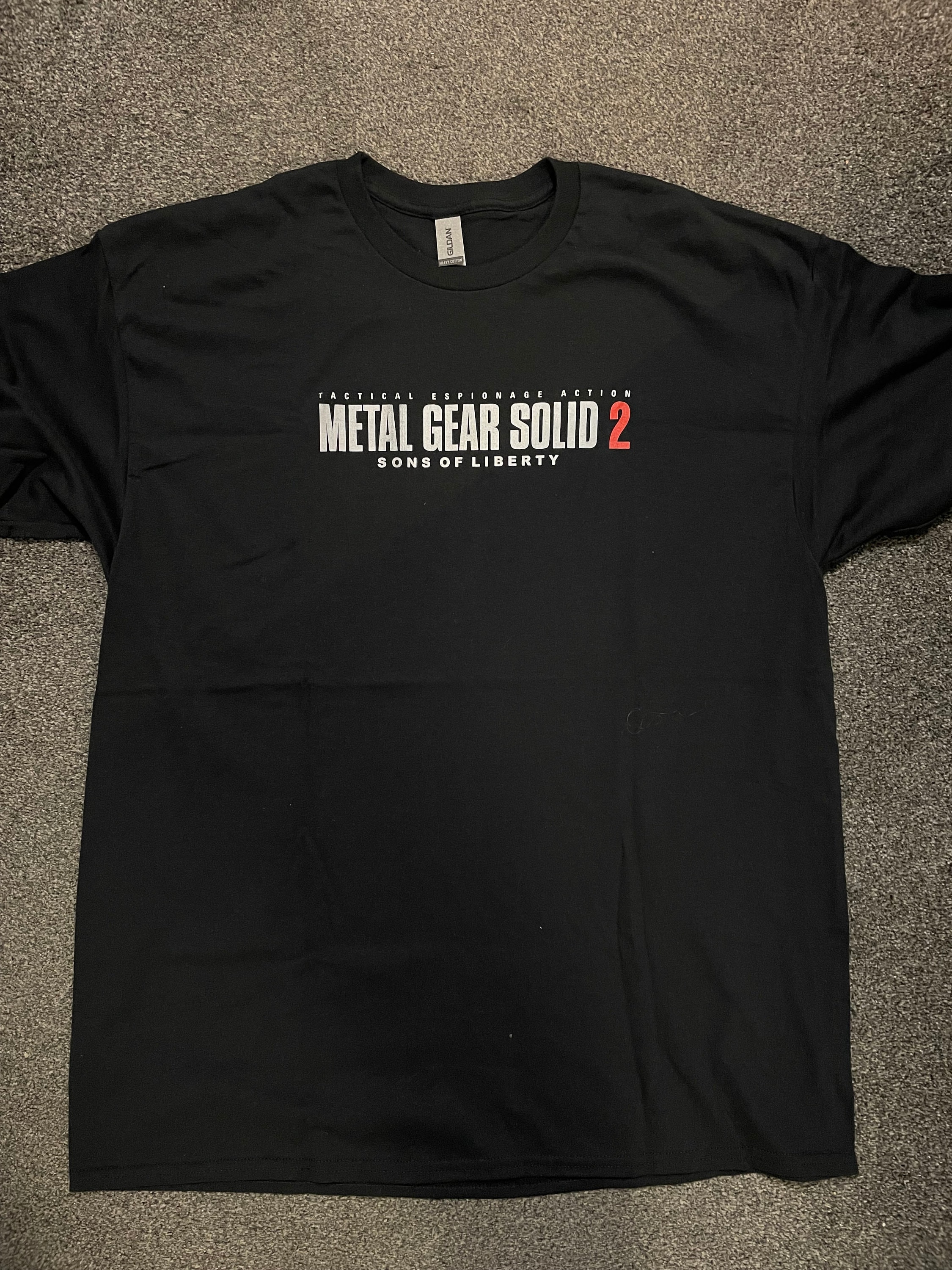 Metal Gear Solid 2 - T Shirt - Various Sizes Playstation PS1 Video 