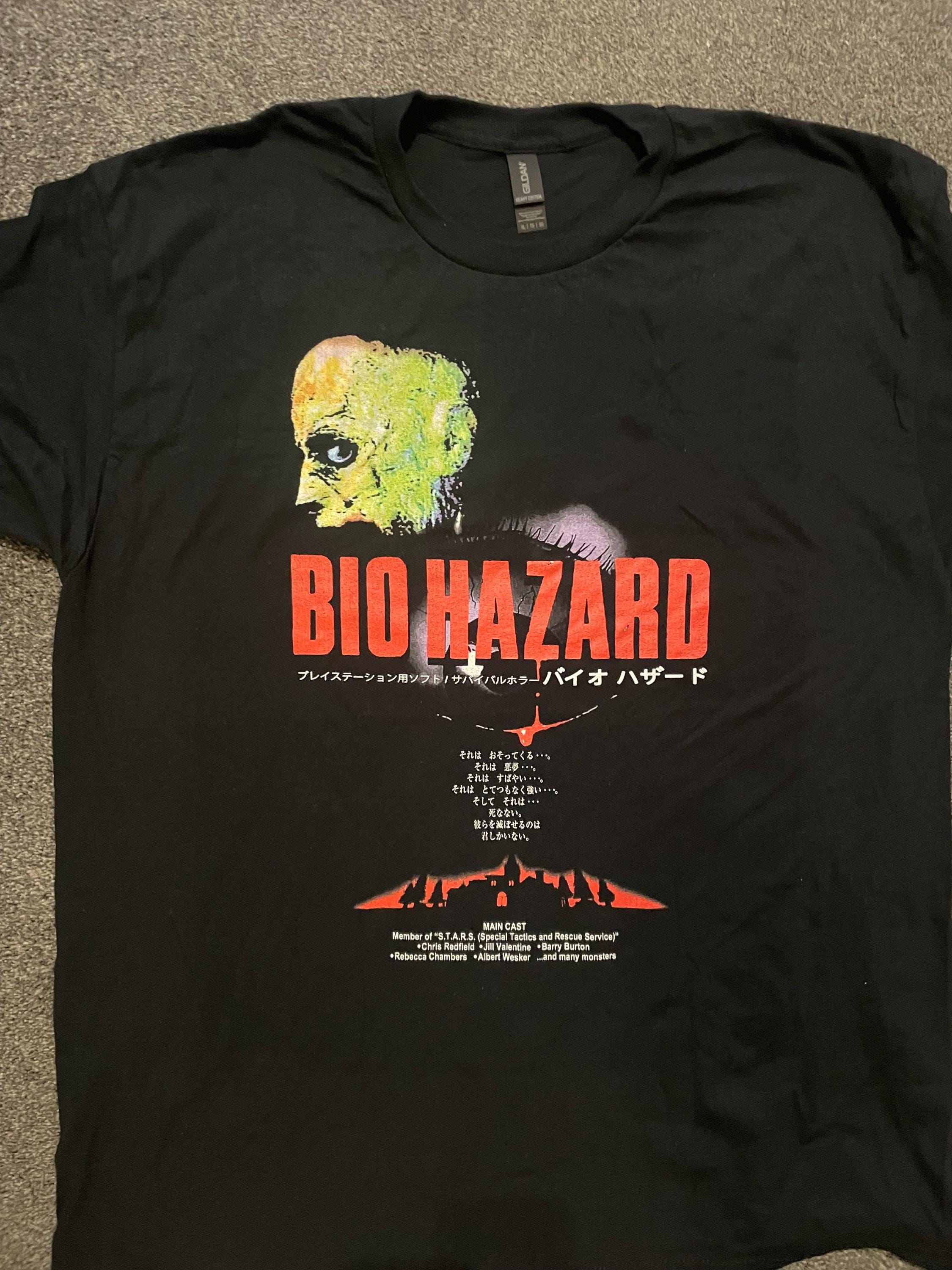 BIOHAZARD Symphony of Legacy Tシャツ XL T Shirt Vintage, Japanese Videogame Short Shirt ,washed Tshirt