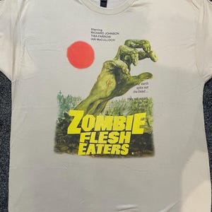 Zombie Flesh Eaters - T shirt Video Nasty VHS Dpp 39 Various Sizes - Italian Horror Movie Fulci Zombi 2