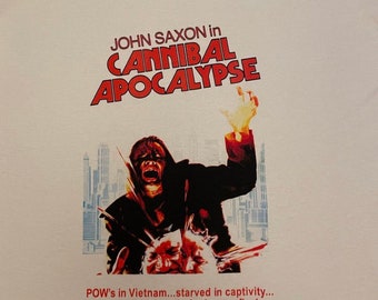 Cannibal Apocalypse T shirt Video Nasty VHS Dpp 39 Various Sizes - Horror Movie Holocaust