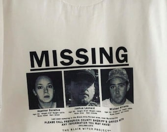 Blair Witch Project MISSING T Shirt White Variant - Various Sizes - Horror Movie